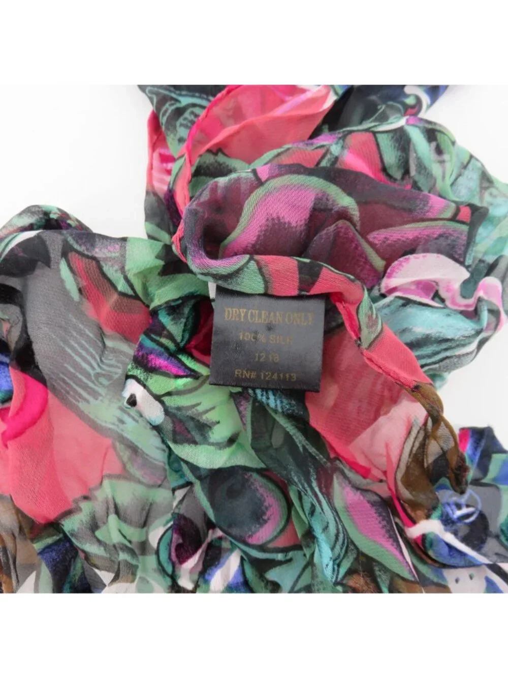 Ed Hardy All Silk Red Green Black Rectangle Scarf Graphic Tattoo Roses Eagle Y2K